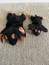 Ty Beanie Babies Doby the Doberman And Teenie Beanie