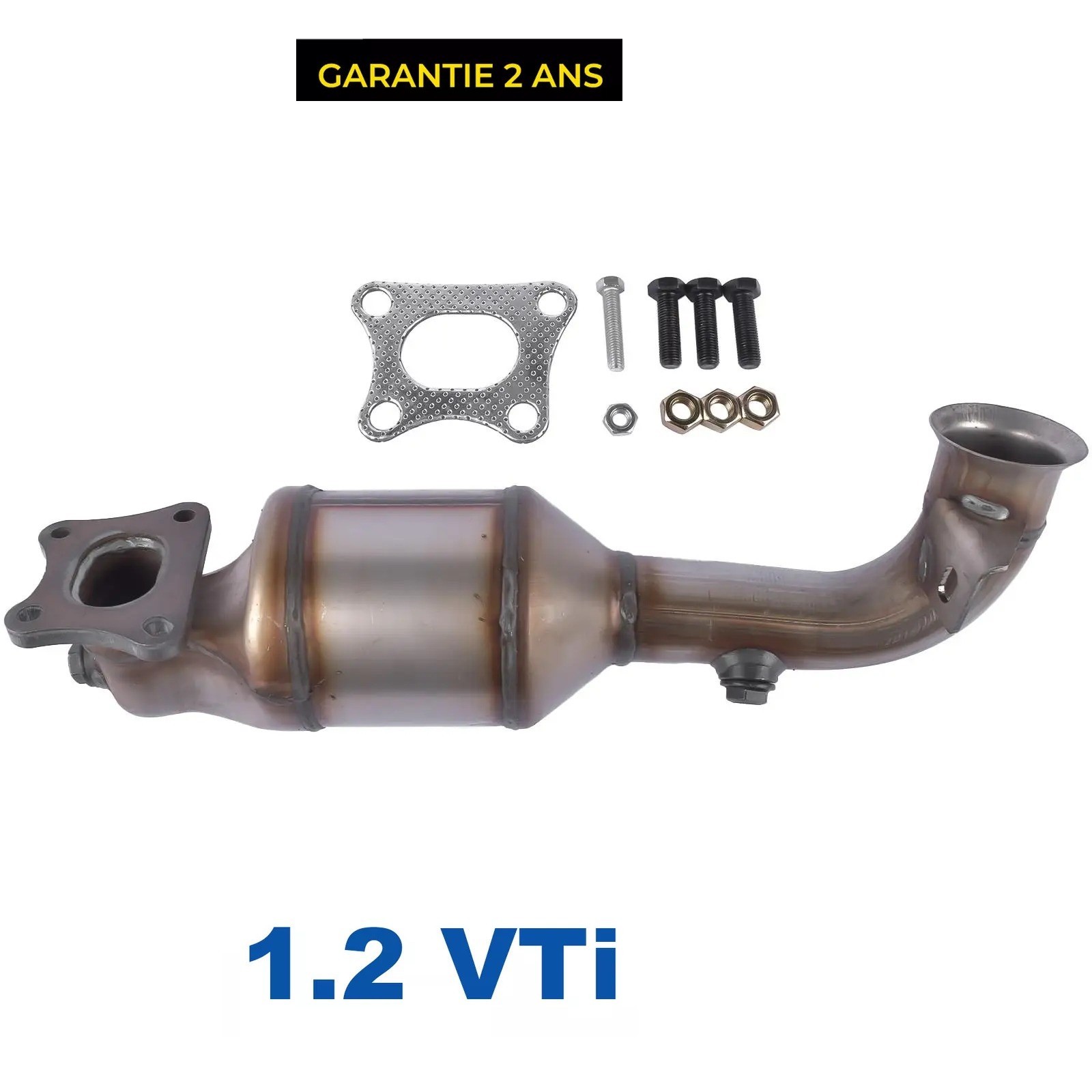 Catalyseur 1.2 VTi anti témoin moteur pour Peugeot 2008 et Citroën C4 avec bloc céramique