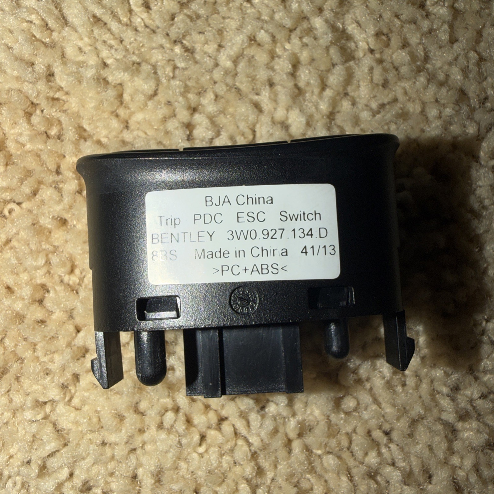 2015 BENTLEY CONTINENTAL TRACTION CONTROL TRIP & PDC SWITCH 3W0927134D OEM