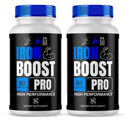 (2 Pack) Iron Boost Pro High Performance Supplement, IronBoost (120 Capsules)