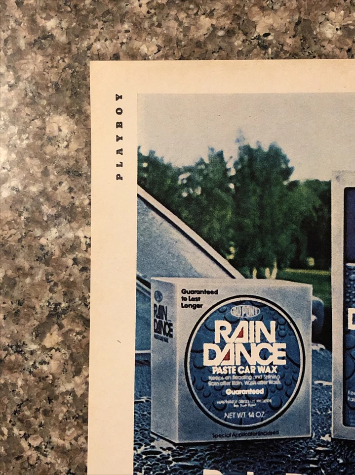 Coche Rain Dance 1980 cera anuncio impreso dura más que cualquier otra cera líder de colección años 80 Foto 2 de 4