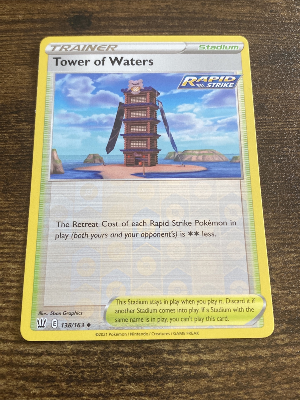 Tower of Waters 138/163 Reverse Holo Card Battle Styles Pokemon C7035*