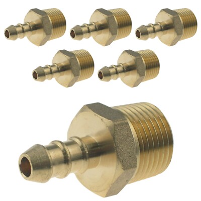 FULHAM DÜSE 1/2'' AUSSENGEWINDENIPPEL x 6 FÜR ORANGE 8mm BOHRUNG GASROHR ROHR