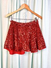 Vintage Red Sequin Skirt Child Costume By Algy