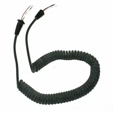 3-Conductor Coiled Cable, 5ft Extended, Stranded 20 Gauge, 1.5A Max, 