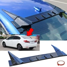 FOR 2013-2015 HONDA CIVIC SEDAN GLOSS BLK TYPER R STYLE REAR WINDOW ROOF SPOILER