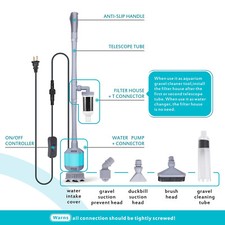 hygger Electric Aquarium Gravel Cleaner 5 in 1 Automatic Fish Tank Cleaning Tool