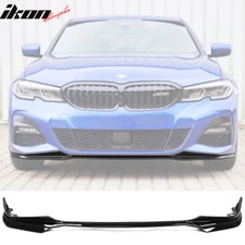 Fits 19-22 BMW G20 3 Series M-Tech M Sport Front Bumper Lip Gloss Black - PP