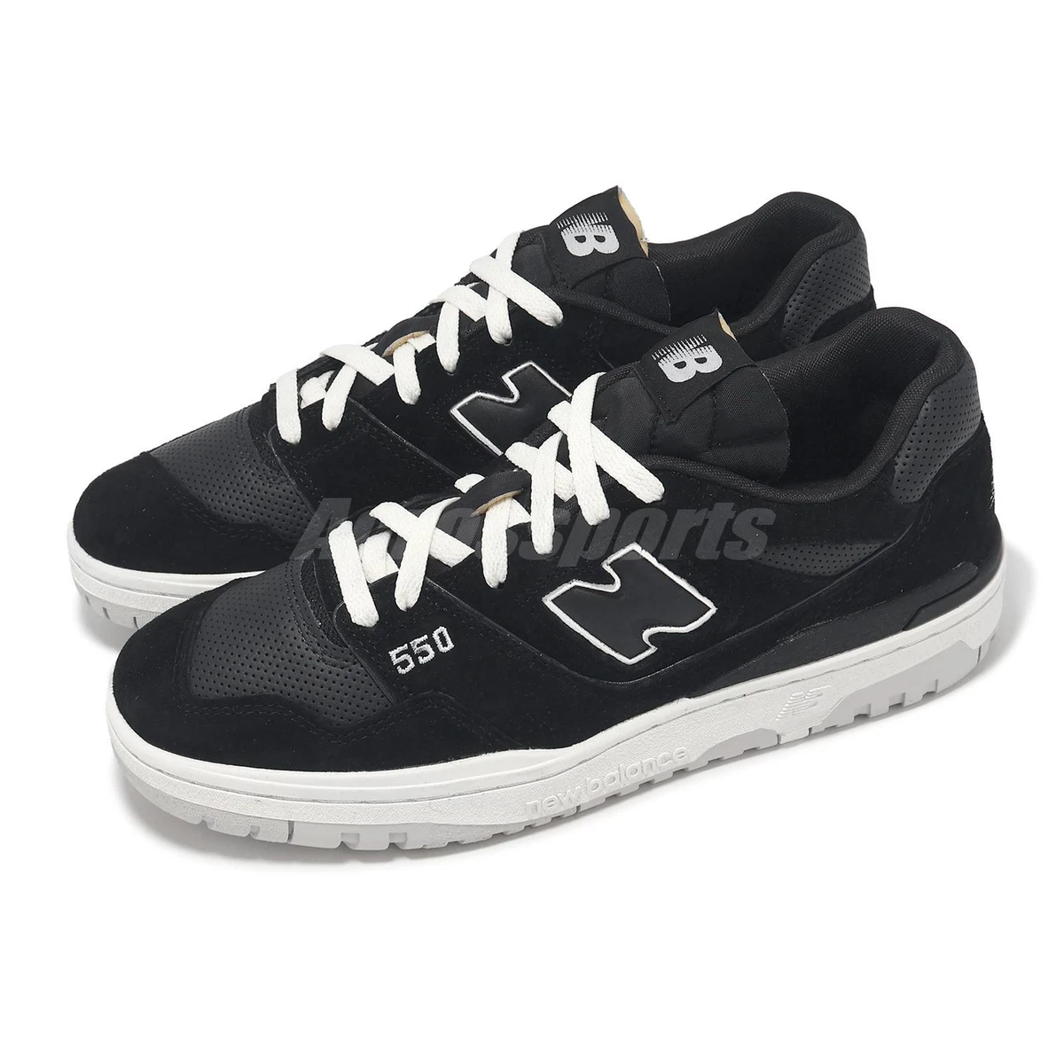 New Balance 550 NB Black Grey Matter Men Unisex Casual Shoes  