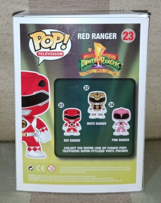 Funko POP! Red Ranger #23 - Mighty Morphin Power Rangers - Vaulted - Envoi Rapide