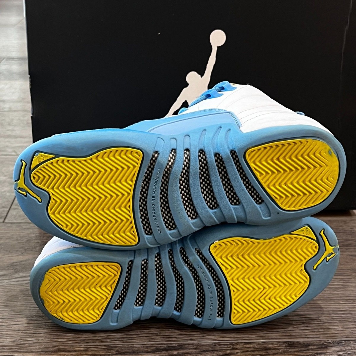 jordan 12 blue and yellow