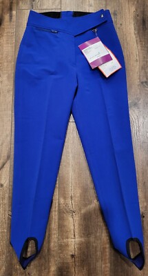 NWT VINTAGE OBERMEYER Ladies ITB Stretch Pant Wool Blend Ski Pant Size 10 Blue 