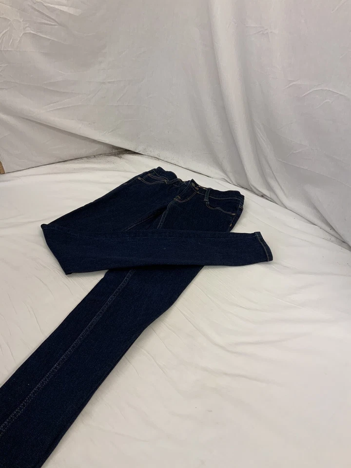 Pantalones de mezclilla French Connection talla 2 piel oscura ajustados algodón elástico tiro bajo YGI Y1-956 Foto 3 de 4