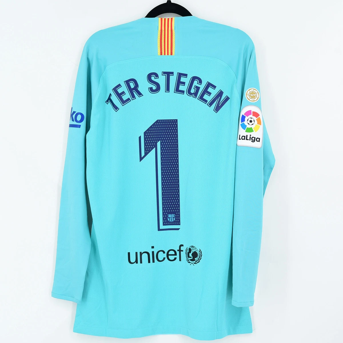 No1 Ter Stegen Light Blue Goalkeeper Kid Jersey