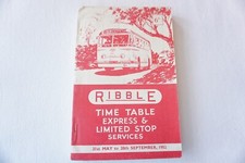 1952 Ribble Bus Coach Timetable Limited Stop Services 
