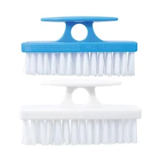 Superio Nail Brush for Cleaning Fingernails, Nail Scrubber Brush (2, Blue/White)