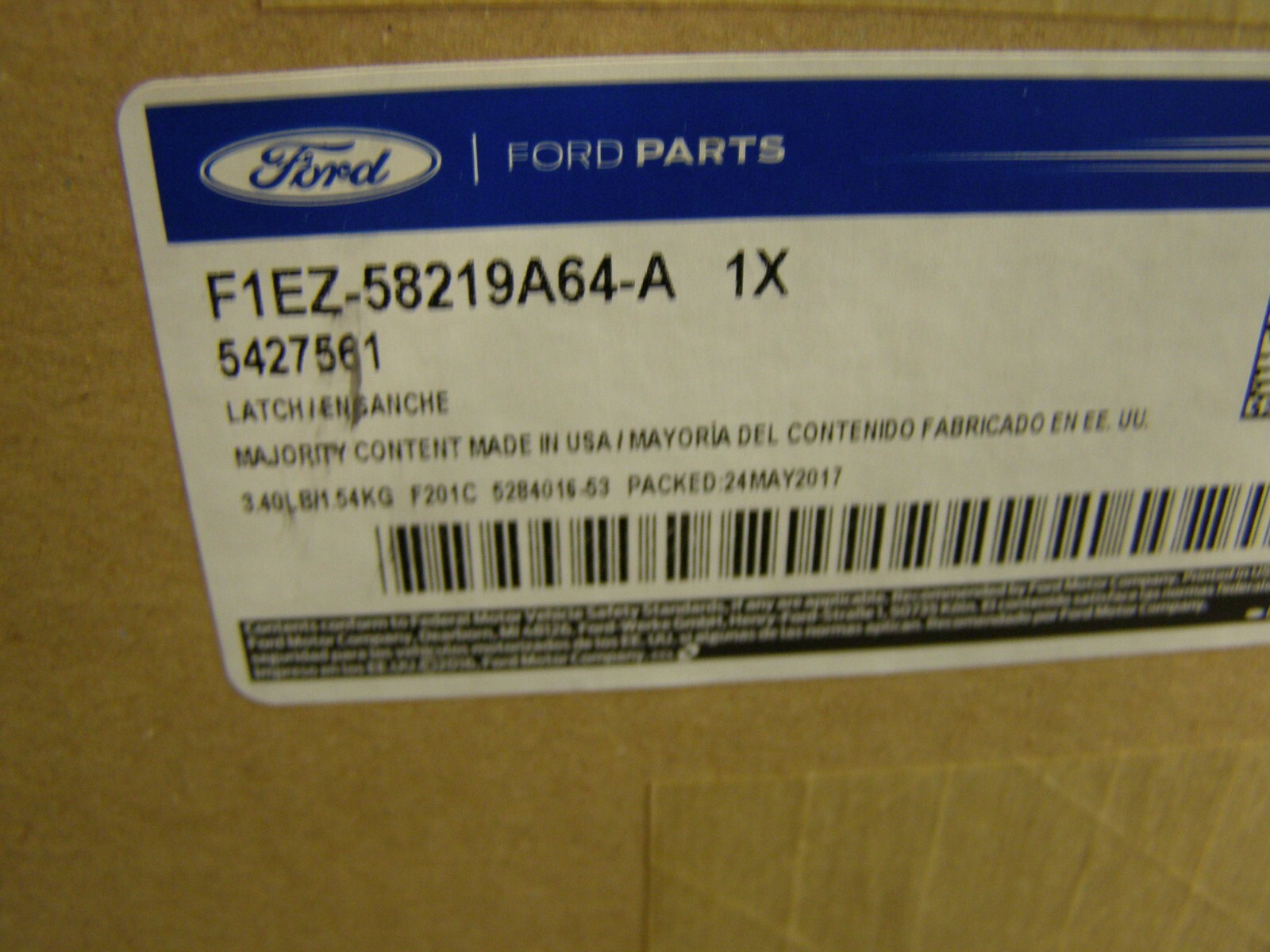 NOS OEM Ford 2012 2018 Focus RH Front Door Latch 2013 2014 2015 2016