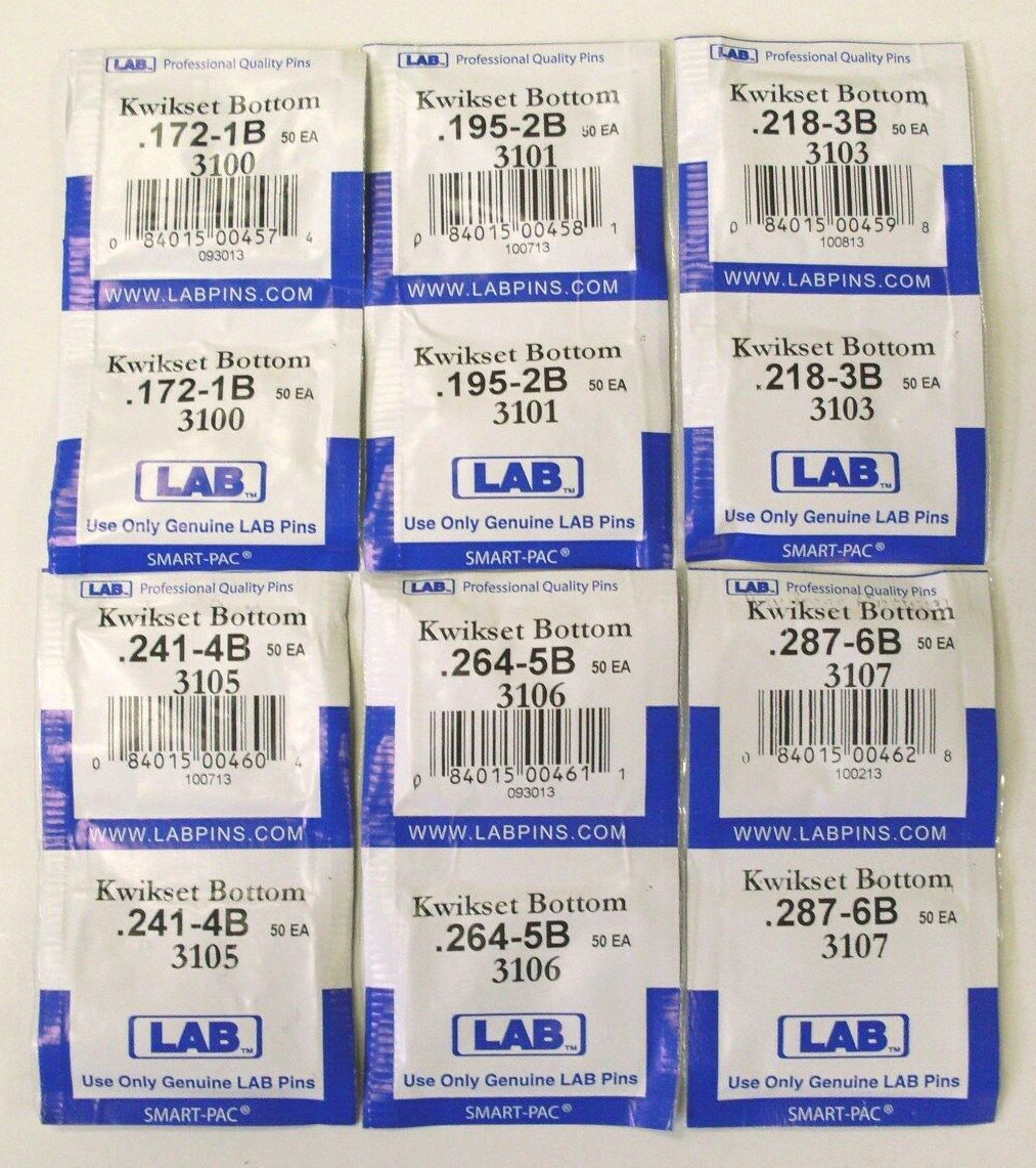 Keying pins for Yale Residential by Lab (Kwikset OEM) lot of 7 packs 1B 7B eBay