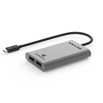 WAVLINK Thunderbolt™ to Dual DisplayPort Display Adapter Single 8K 