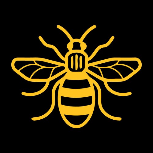 3,1 Zoll BEE x2 Vinyl Aufkleber Aufkleber Auto Fenster Laptop Bug Manchester Honig - Bild 10 von 24