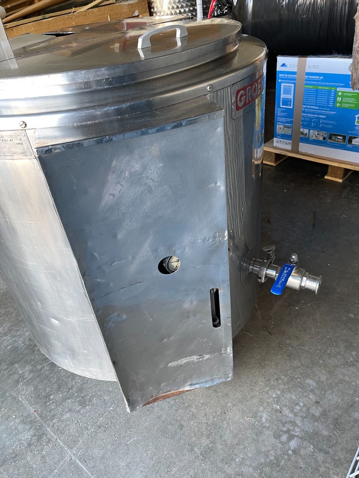 Groen EE40 (40gal) 480V Jacketed Steam Kettle eBay