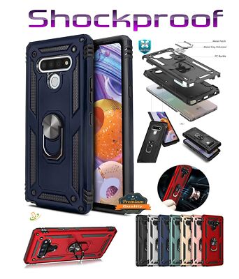 For Google Pixel 8A Rugged TPU Hard 2in1 Hybrid with Ring Kickstand Case Cover