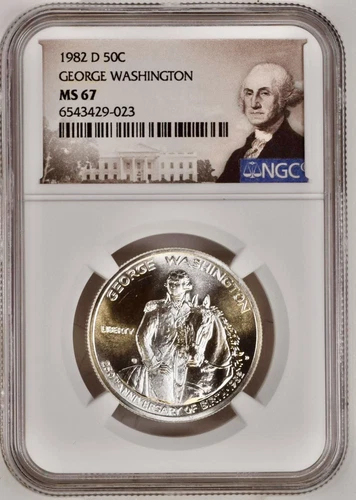 1982-D George Washington Commemorative Half Dollar 90% Silver NGC MS67 Denver