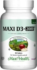 Maxi Health Vitamin D3 2000 IU, 90 tabs