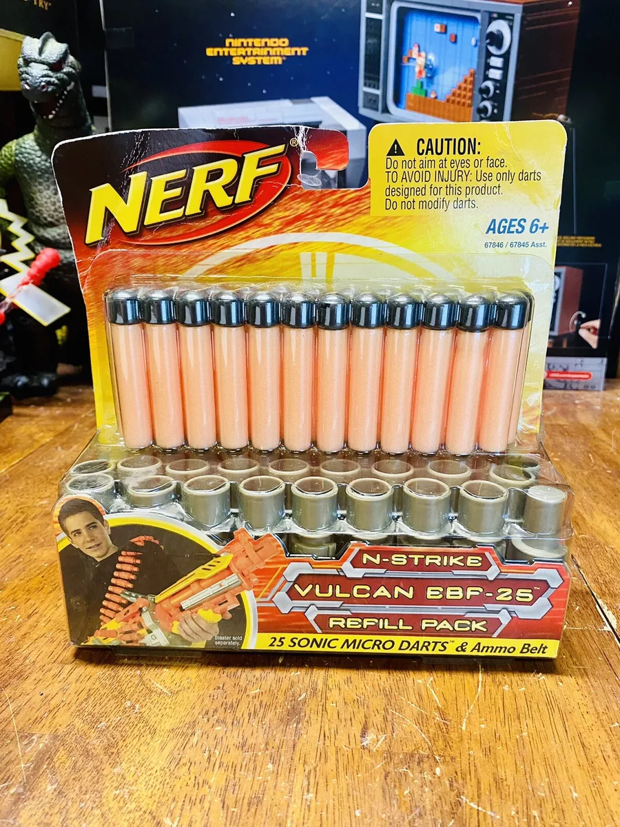 NEW 2008 Nerf N-Strike EBF-25 Refill 25 Sonic Micro Darts Ammo Belt eBay