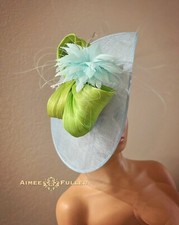 Aimee Fuller Kentucky Derby Hat Royal Fascinator Seafoam Apple Green Del Mar Hat