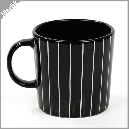 IKEA Kustfyr Mug, Black 10 OZ Halloween Spider Web Spooky Decor, Stoneware, NEW - Picture 2 of 3