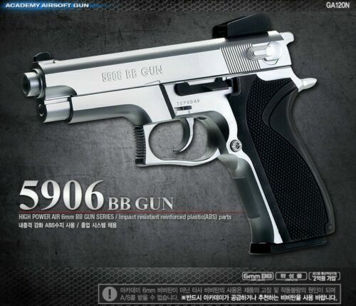 S&W M5906B Silver Academy 17214 Gun Toys Plastic Model - Picture 4 of 8