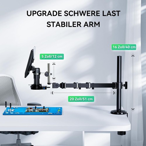 Digitalmikroskop mit Fernbedienung,10'' Display,1300x Vergrößerung,USB Ausgang - Bild 2 von 10