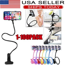 Universal Mobile Phone Gooseneck Stand Holder Flexible Bed Desk Table Clip lot