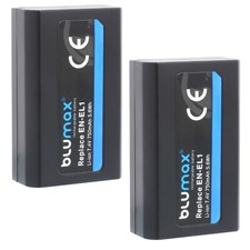 2x Blumax batteria per Nikon EN-EL1 NP-800 Coolpix 4500, Coolpix 4800 750 mAh