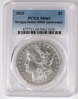 2021 MORGAN PCGS MS69 Silver $1 Dollar Coin Philadelphia MS 69