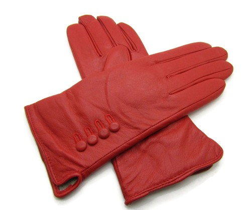 Womens Premium Luxury Cashmere Wool lined Real Leather Gloves Boxed - Picture 46 of 60
