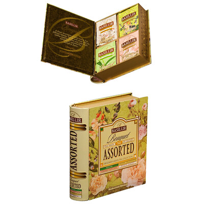 Basilur Tea Book Bouquet Collection Tee Set 4 Teesorten Geschenkset
