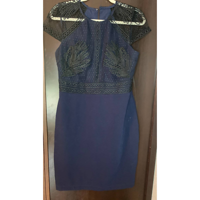 Harlyn Women's Midi Dress with Lace - M | eBay