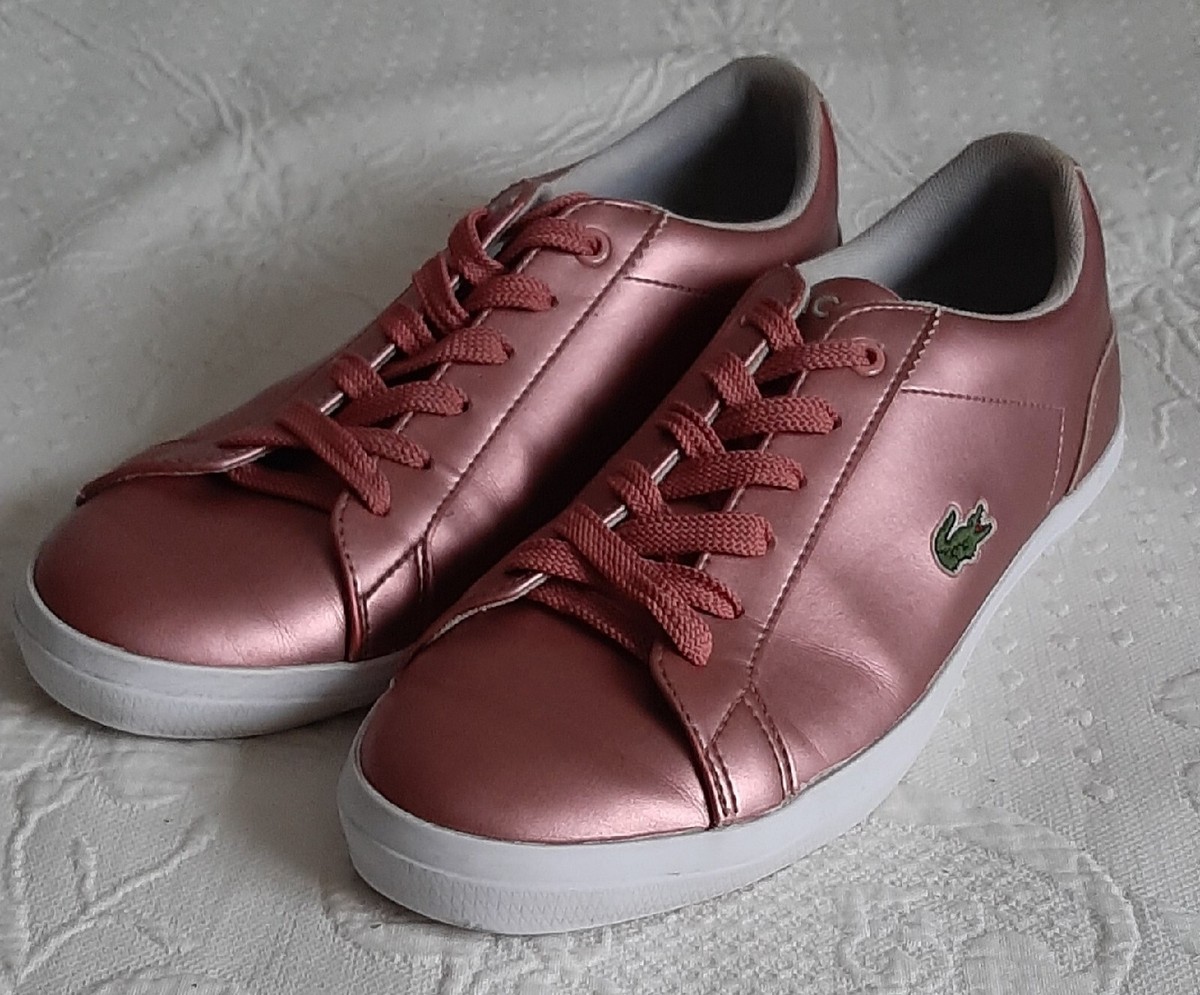 Lacoste Women's Shoes Trainers Size UK 5/38 Leather Pink UK