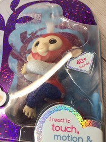 Fingerlings Glitter Monkey- Interactive Baby Pet (Red/White/Blue)-Liberty NEW