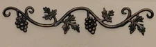 Grapevine Grapes Topper, Pediment Wine Cellar Tuscan, Kitchen Wall Plaque Decor 