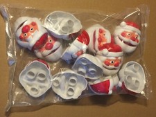 VINTAGE SANTA PLASTIC FINGER PUPPETS 12 CT NOS SEALED 