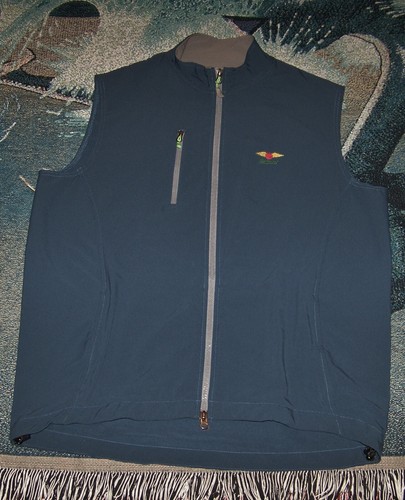 PETER MILLAR WIND Full Zip Sweater Vest Jacket Shirt BALTUSROL GOLF CLUB Blue M - Picture 2 of 6