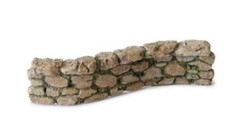 Pared de roca de jardín de hadas, cerca de piedra de jardín de hadas de 6,5", pared curva en miniatura
