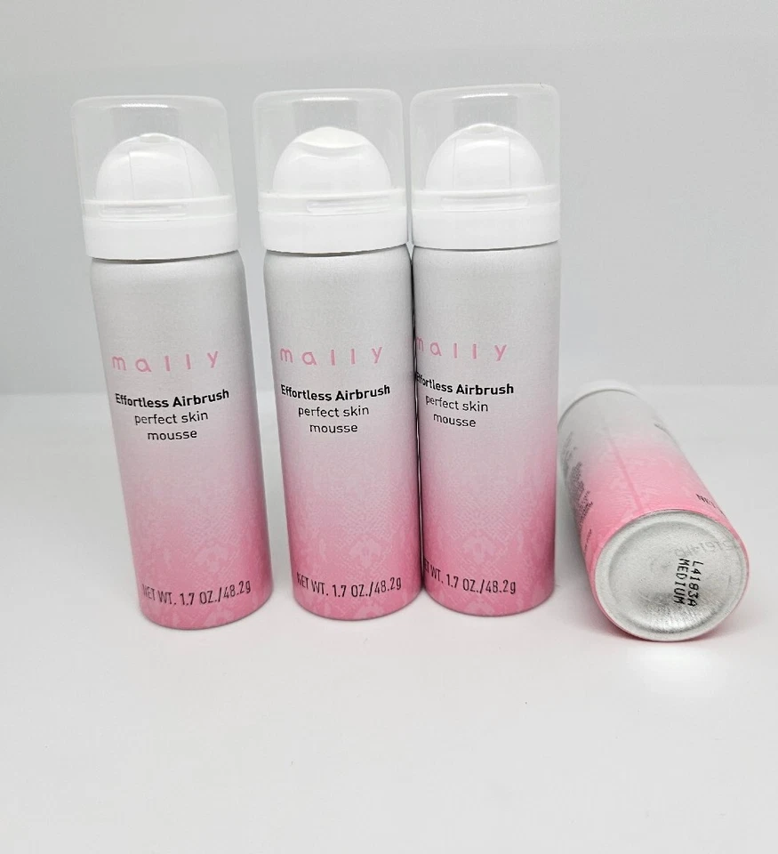 Mally Effortless Airbrush Perfect Skin Mousse Foundation MEDIUM 1.7oz (LOT OF 4) - Image 2 of 2