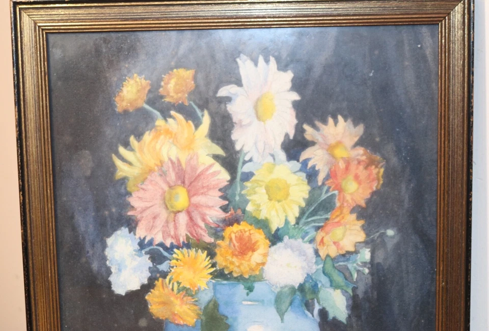 古董 1932 年原版植物花逼真水彩画纸艺术 — 第 3/4 张图片