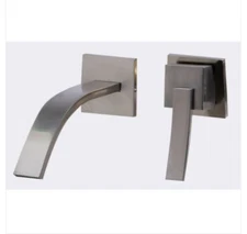ALFI Brand Single-Handle Wall Mount Bathroom Faucet in Brushed Nickel NEW