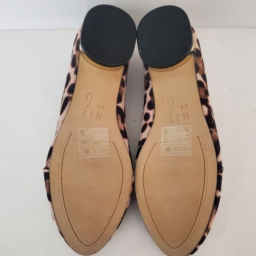 Mix No 6 Sarlinas brown tan velvet gold heel leopard animal loafer shoes 8 NWOB - Picture 13 of 14