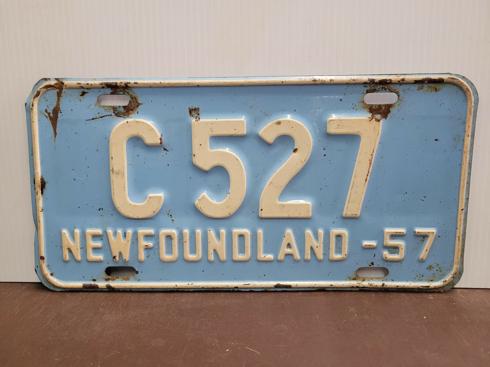 1957 Newfoundland COMMERCIAL License Plate Tag eBay